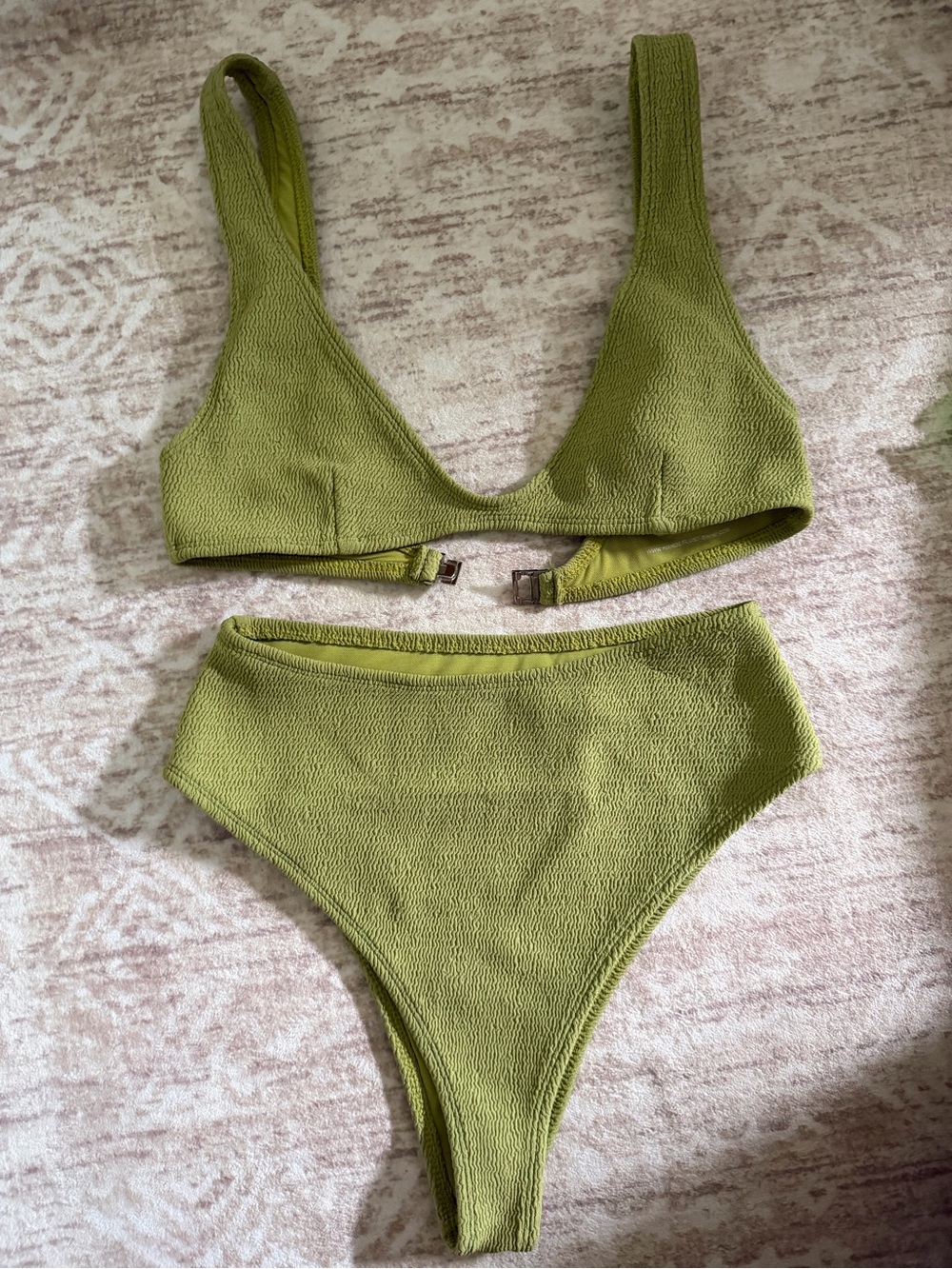 Wanderlust Olive Green High Waisted Bikini set